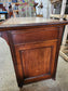 Leather Topped Antique Desk with Brass Handles