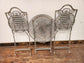 Metal Folding Patio/Garden Furniture Set (One Table, Two Chairs)