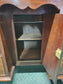 Antique Georgian Mahogany Desk with Seven Drawers and Lockable Cabinet