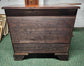 Antique Georgian Mahogany Desk with Seven Drawers and Lockable Cabinet