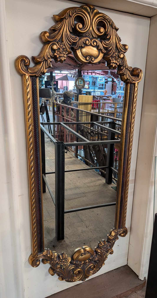 Large Mirror with Ornate Gold/Bronze Coloured Frame