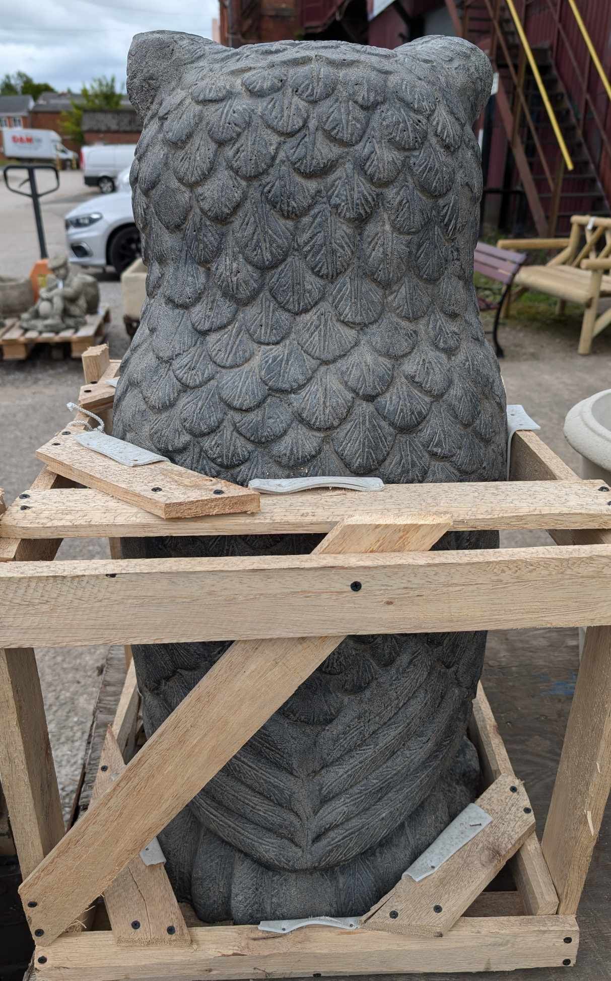 Large Outdoor Owl Ornament in Resin