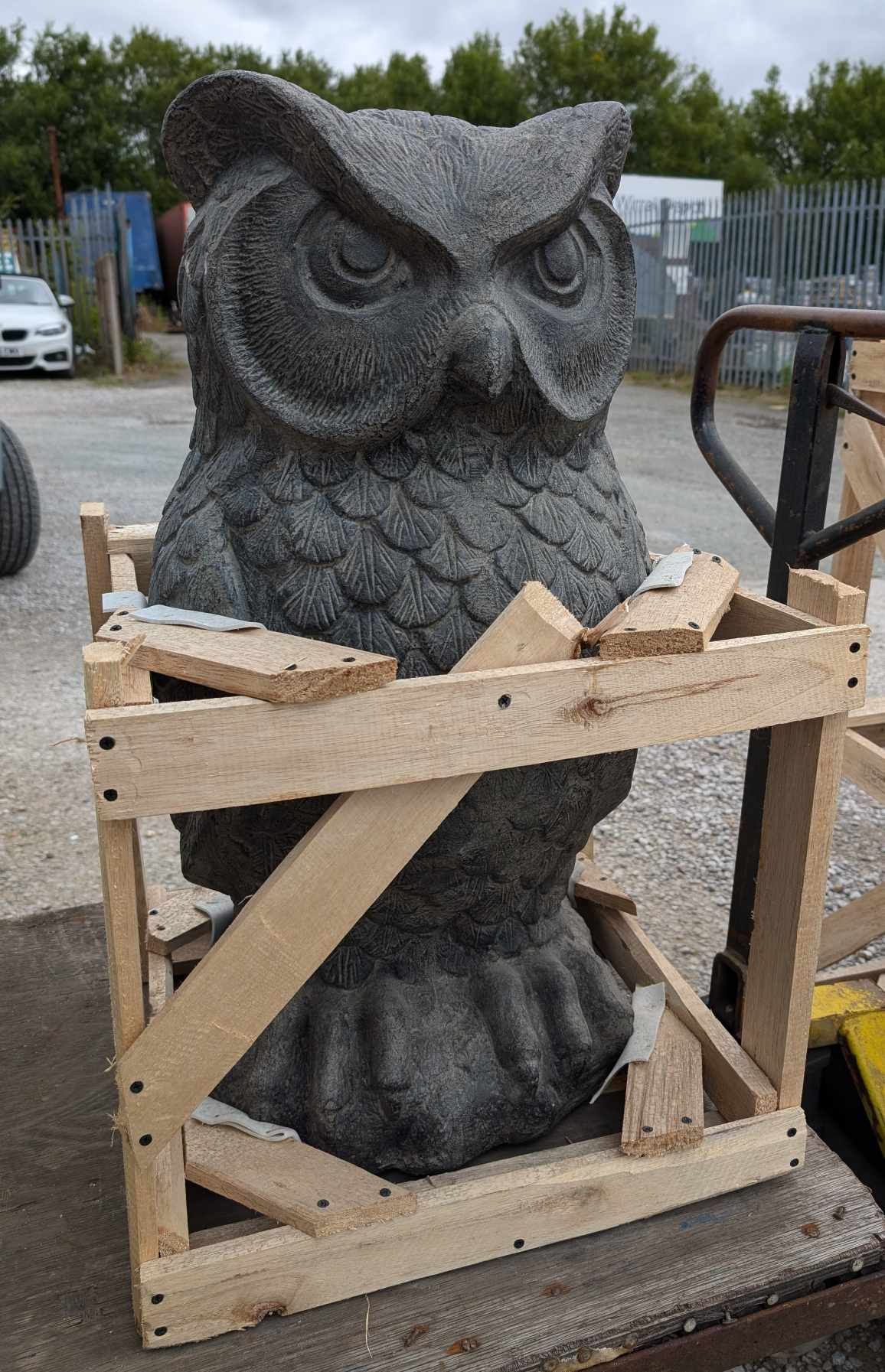 Large Outdoor Owl Ornament in Resin