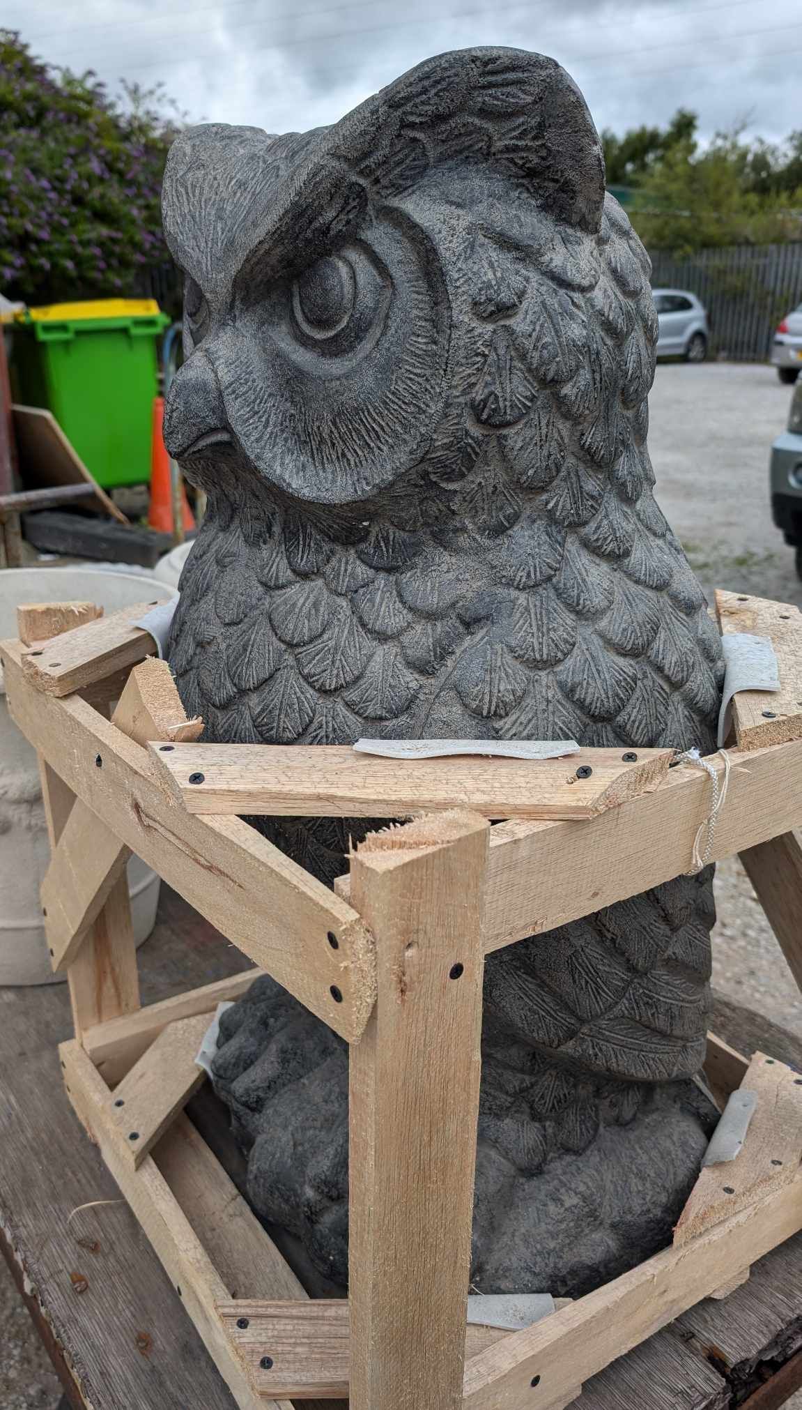 Large Outdoor Owl Ornament in Resin