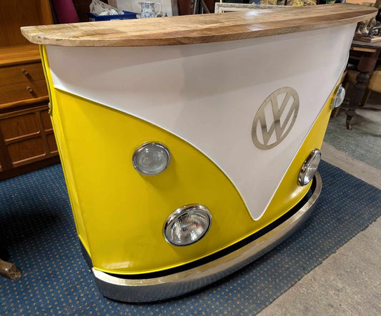 VW Bus Bar Unit in Yellow and White