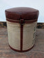 Designer Leather Topped Stool in Multiple Designs