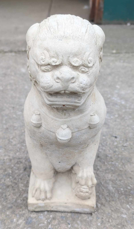 Chinese Guardian Lion / Fu Dog Stone Sculpture