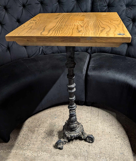 Pair of Poseur Tables with Cast Iron Fish Bases