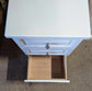 Hammond White Bedside Chest of Drawers with Soft Closing Drawers and Chrome Handles