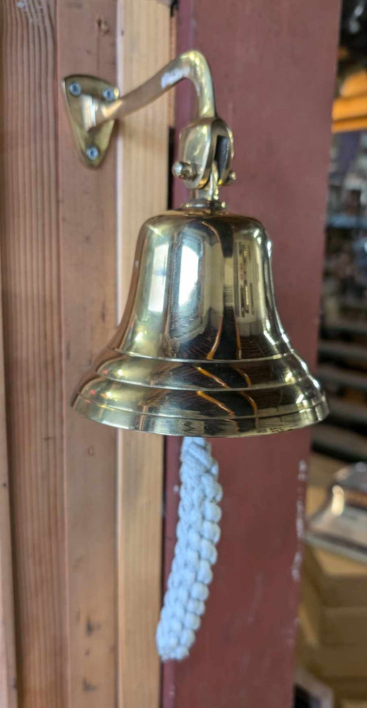 Brass Pub Bell with Mounting Bracket