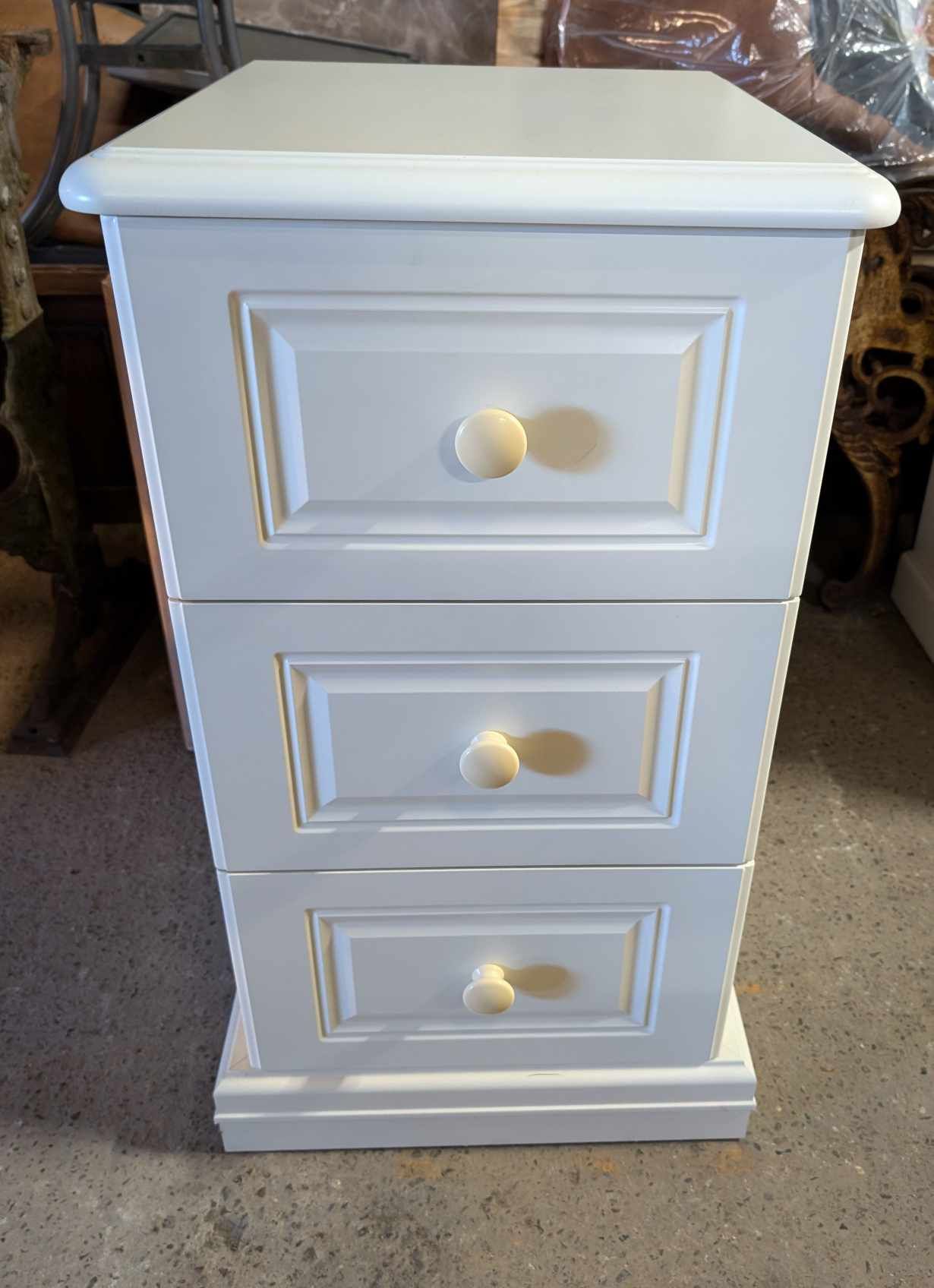 Hammond White Bedside Chest of Drawers