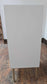 Small Wooden Chest of Drawers/ Nightstand / Brass Legs / White