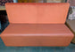 Orange Faux Leather Seat / Fabric Back Fixed Seating Unit