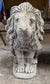 Large Sitting Lion Stone Statue / Garden Sculpture