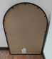 Arched Portrait Mirror with Window-Style Black Frame