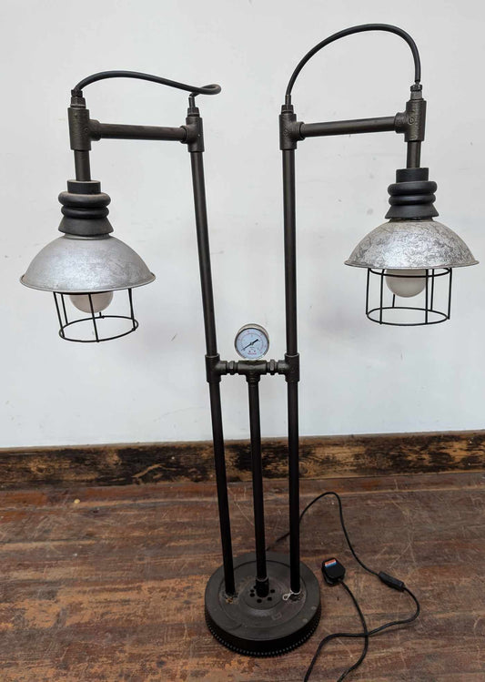 Industrial Style Metal Twin Bulb Lamp