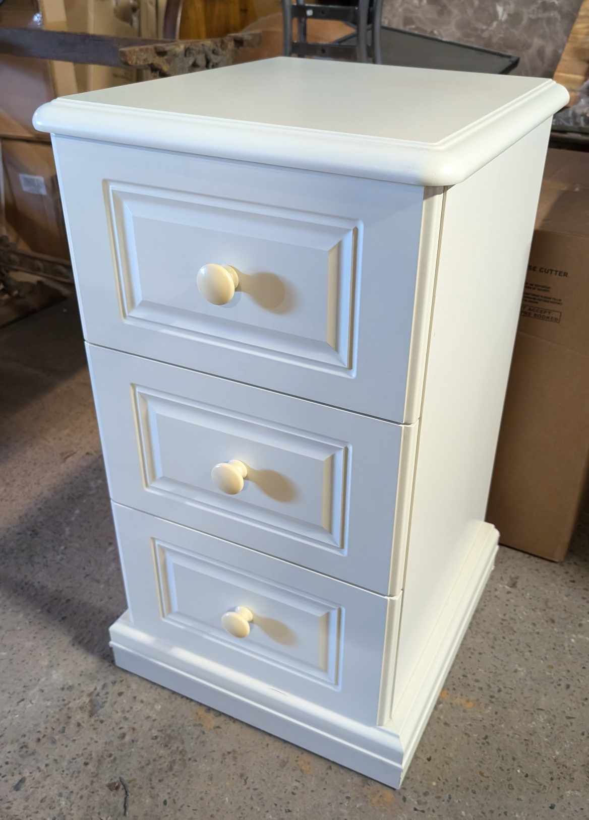 Hammond White Bedside Chest of Drawers