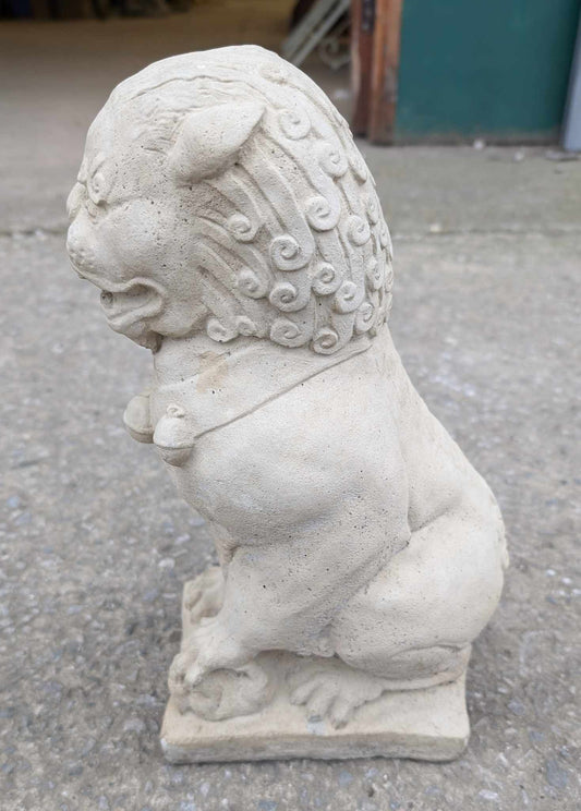 Chinese Guardian Lion / Fu Dog Stone Sculpture