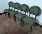 4 x green dining chairs