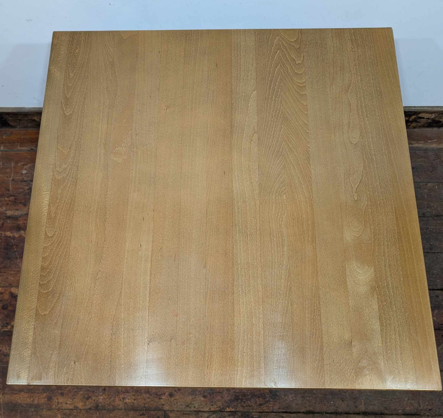 Set of Three Square Cafe Tables in Light Wood