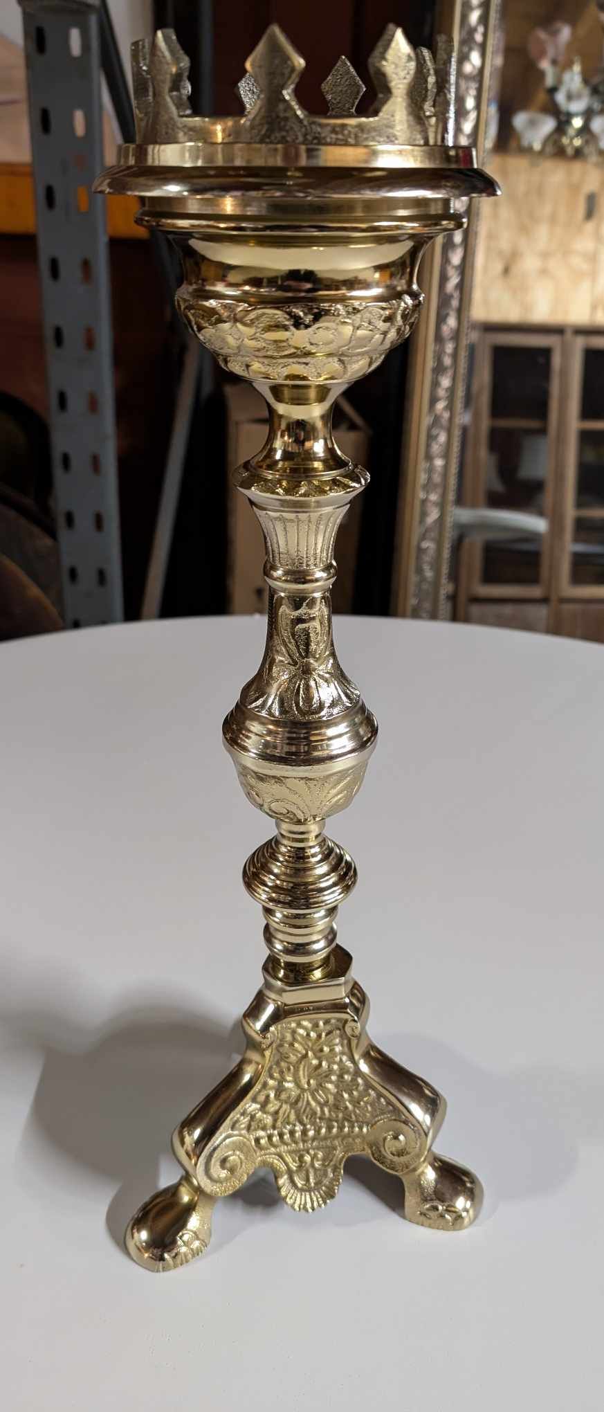 Large Ornate Brass Candlestick