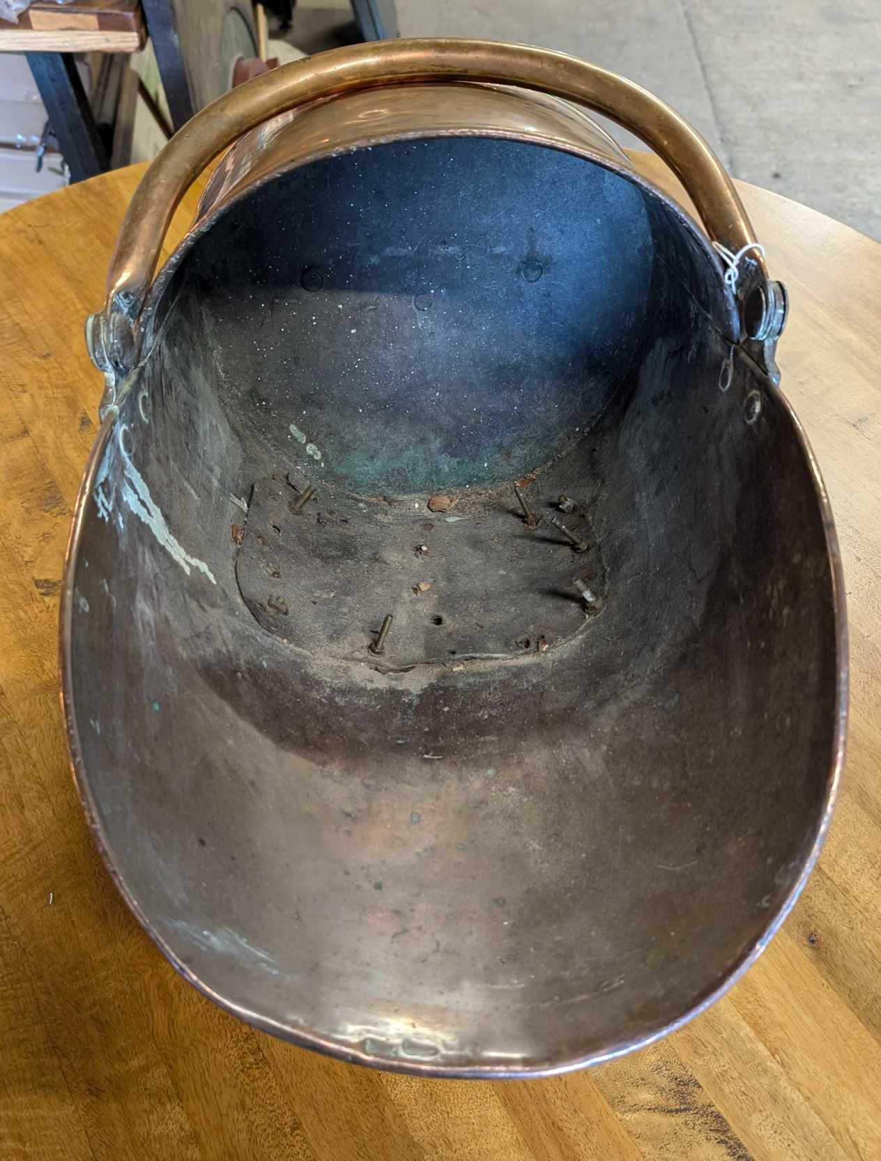 Antique Copper Coal Scuttle