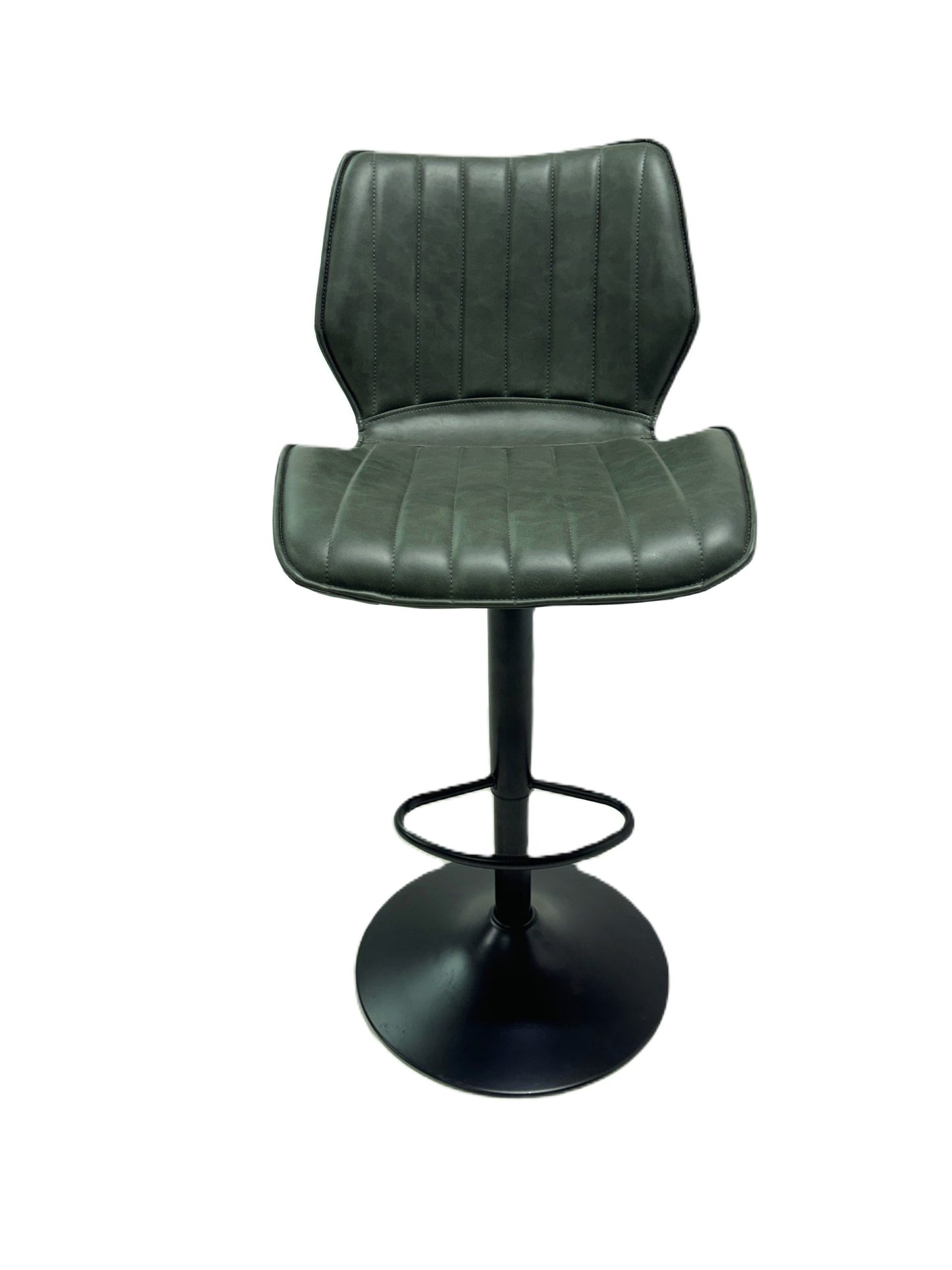 2 Alpha hydraulic bar stools in Forest Green