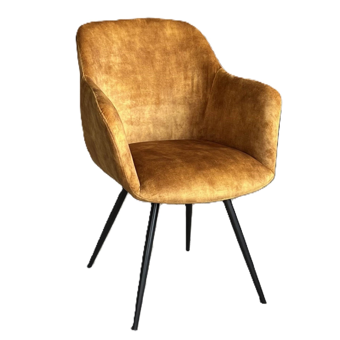 Gold 'vintage velvet' dining chair