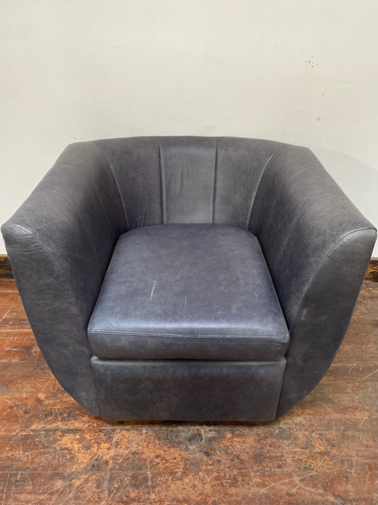 Slate coloured tub armchair