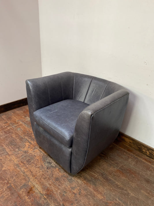 Slate coloured tub armchair