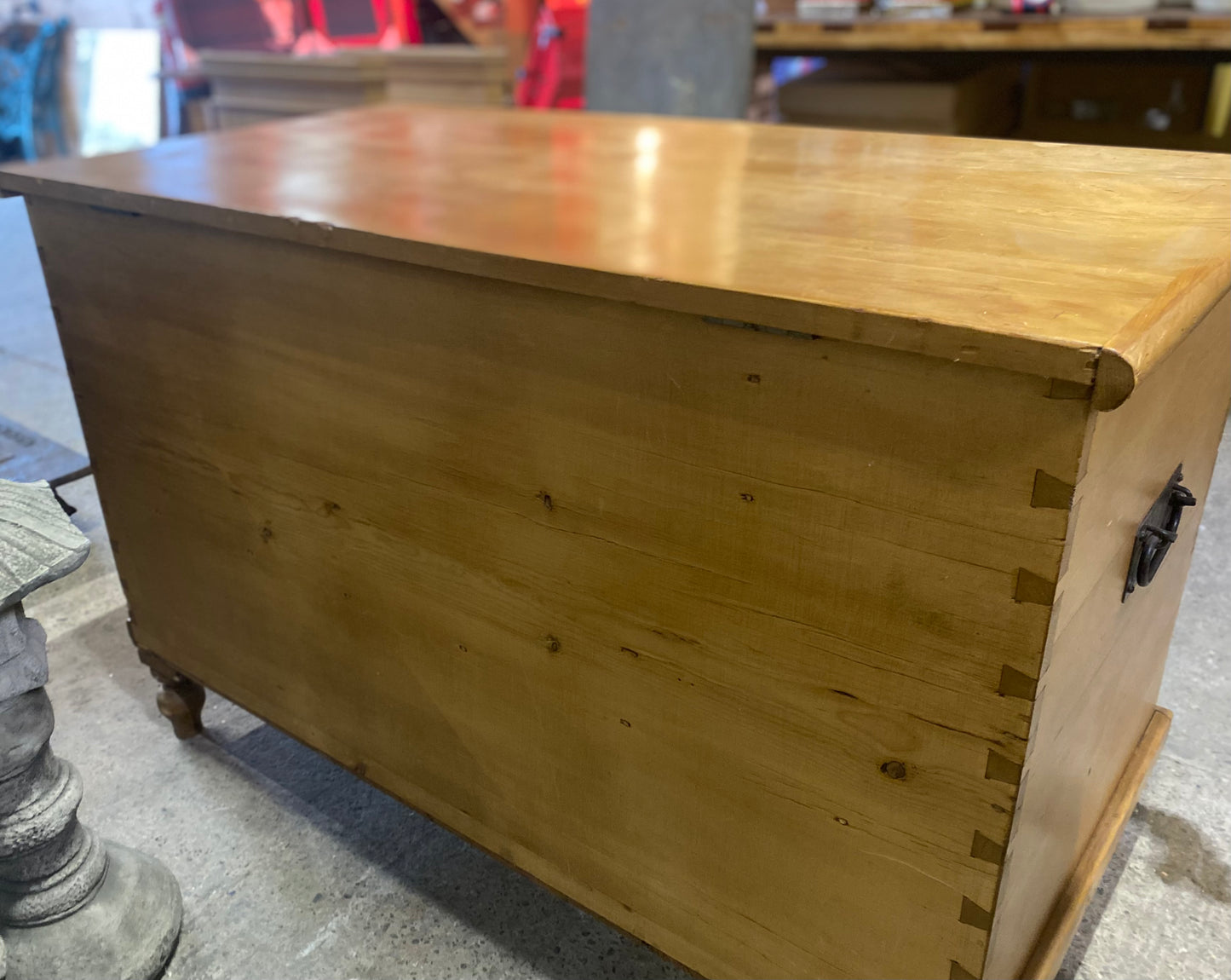 Antique wooden blanket chest