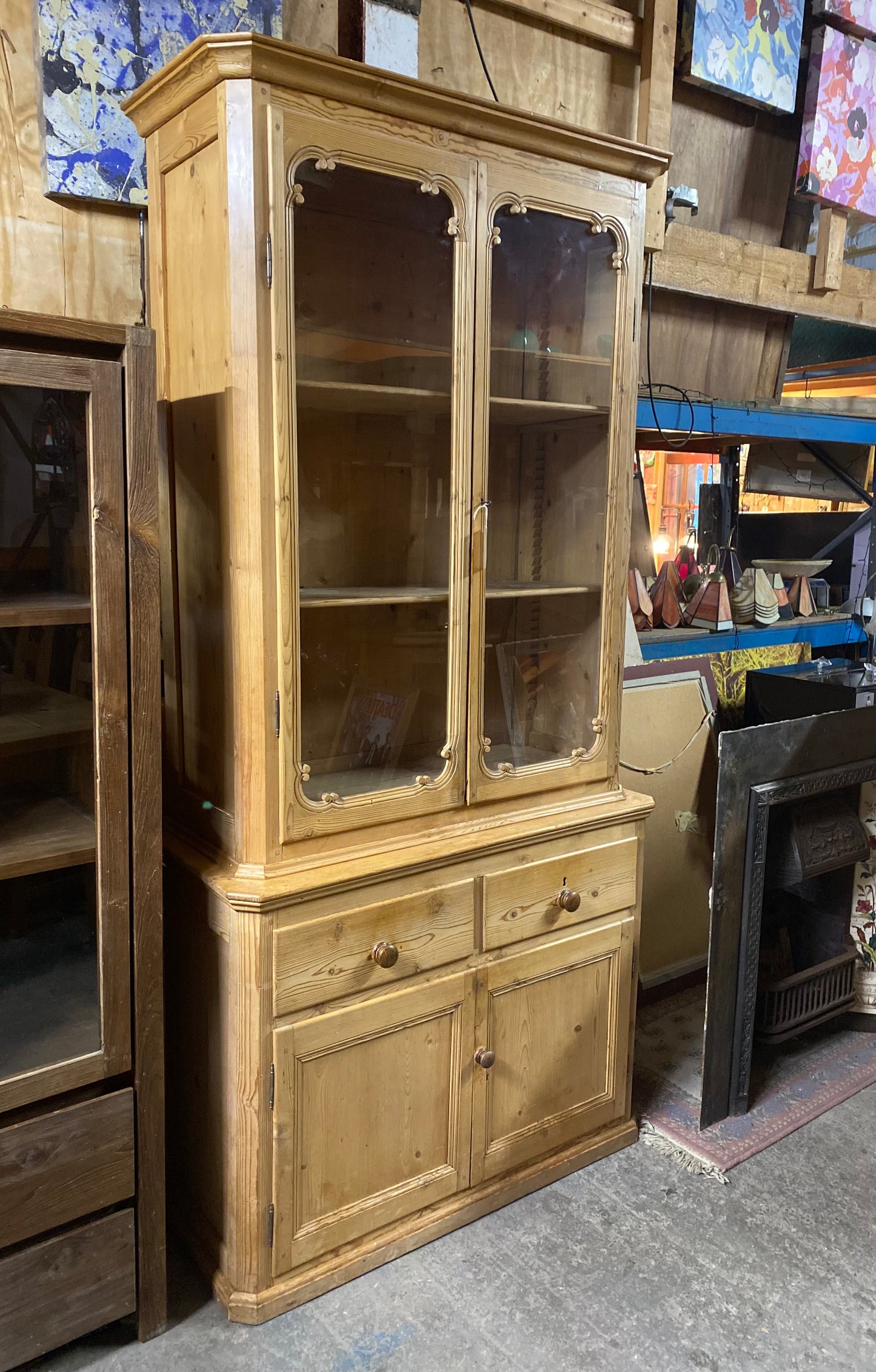 Tall French Cabinet In Antique Pine