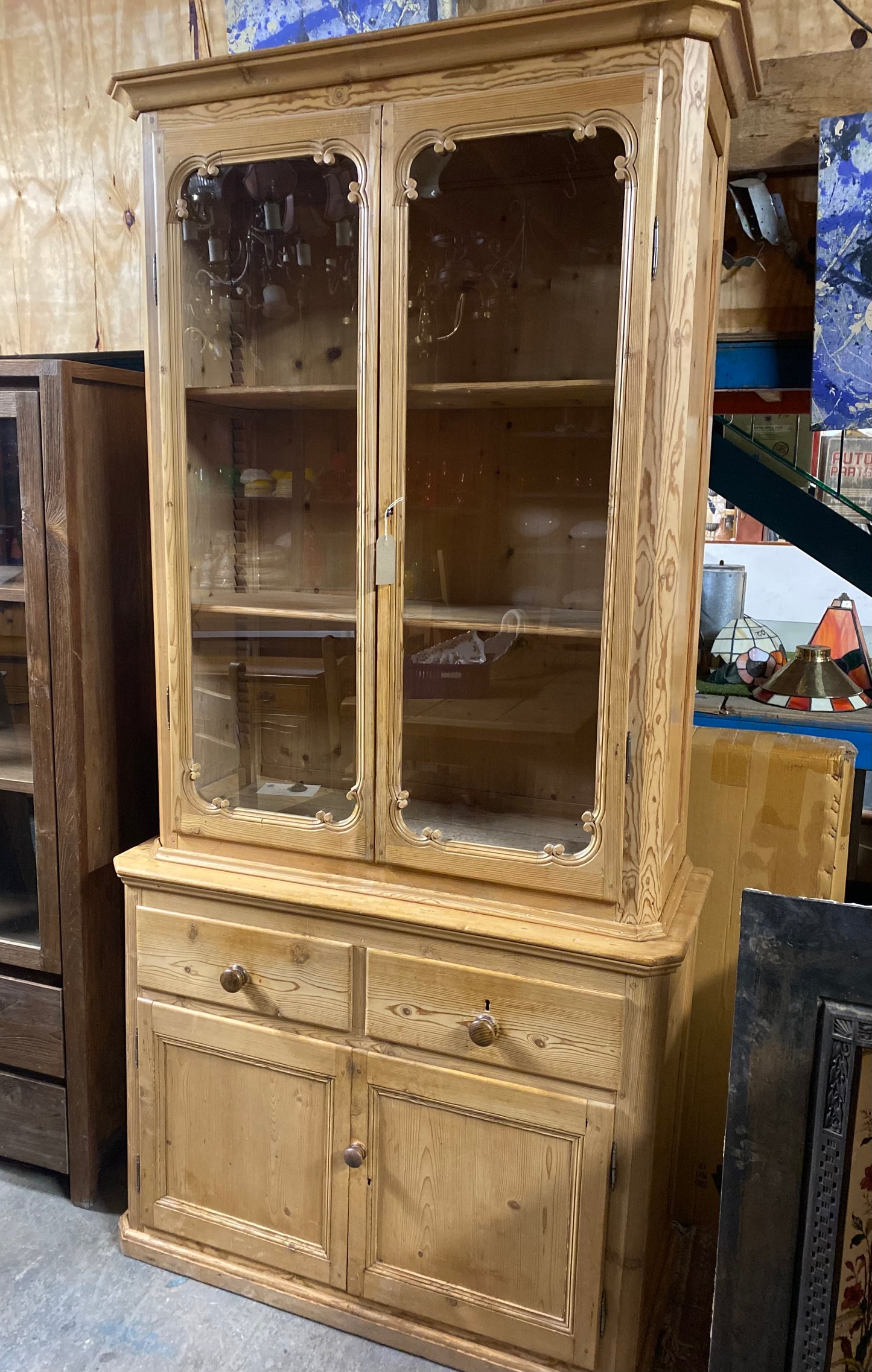 Tall French Cabinet In Antique Pine