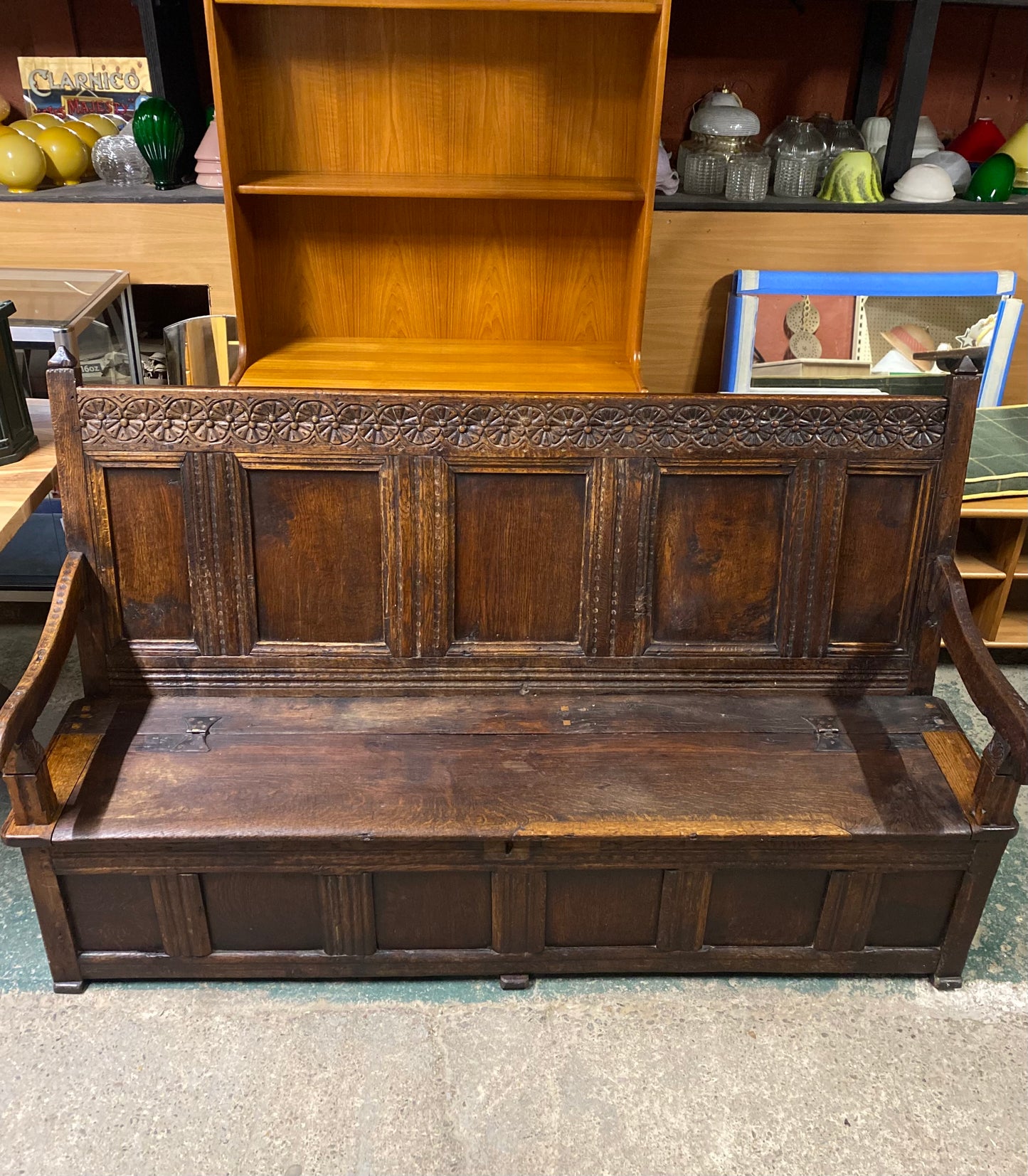 17th Century Oak Monks Bench