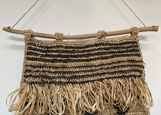 Natural grass wall hanging