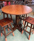 Poseur table & bar stools