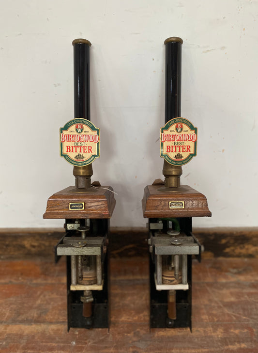 Vintage beer hand pumps