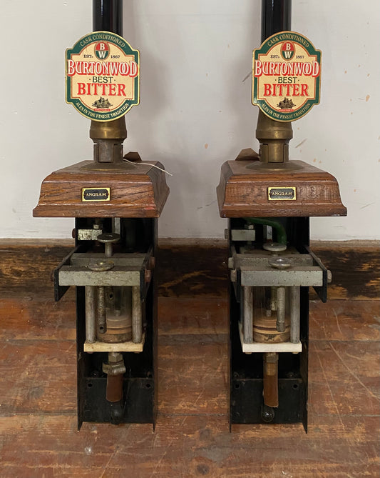 Vintage beer hand pumps