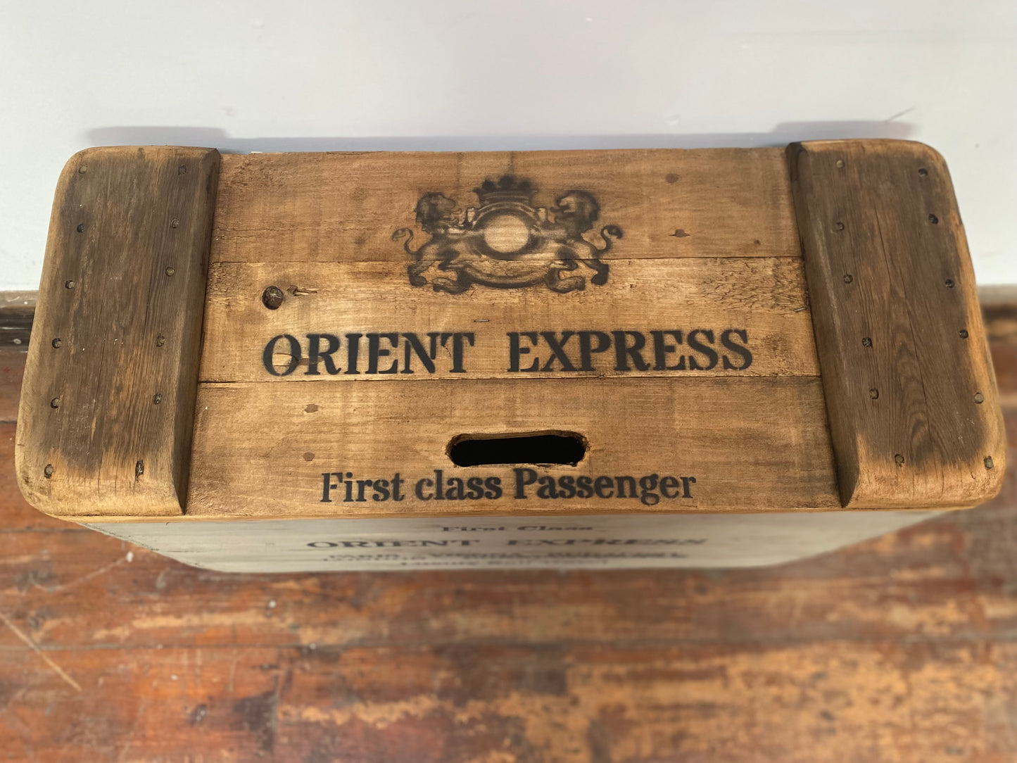 Orient Express vintage style crate box & bench