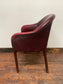 Shabby chic red leather chair