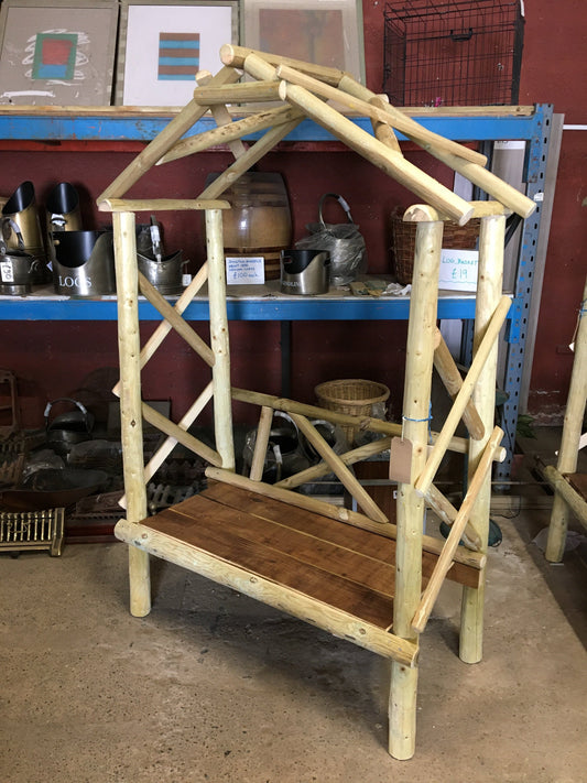 RUSTIC OUTDOOR ARBOUR WITH BENCH SEAT (NEW) - Browsers Emporium